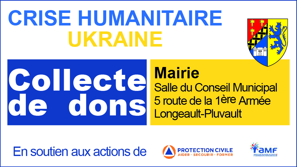 Affiche de collecte de dons pour l'Ukraine